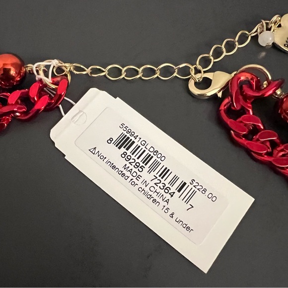 Betsey Johnson Vibrant Red Heart Necklace - Picture 4 of 16